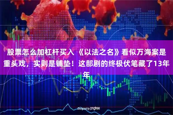 股票怎么加杠杆买入 《以法之名》看似万海案是重头戏，实则是铺垫！这部剧的终极伏笔藏了13年